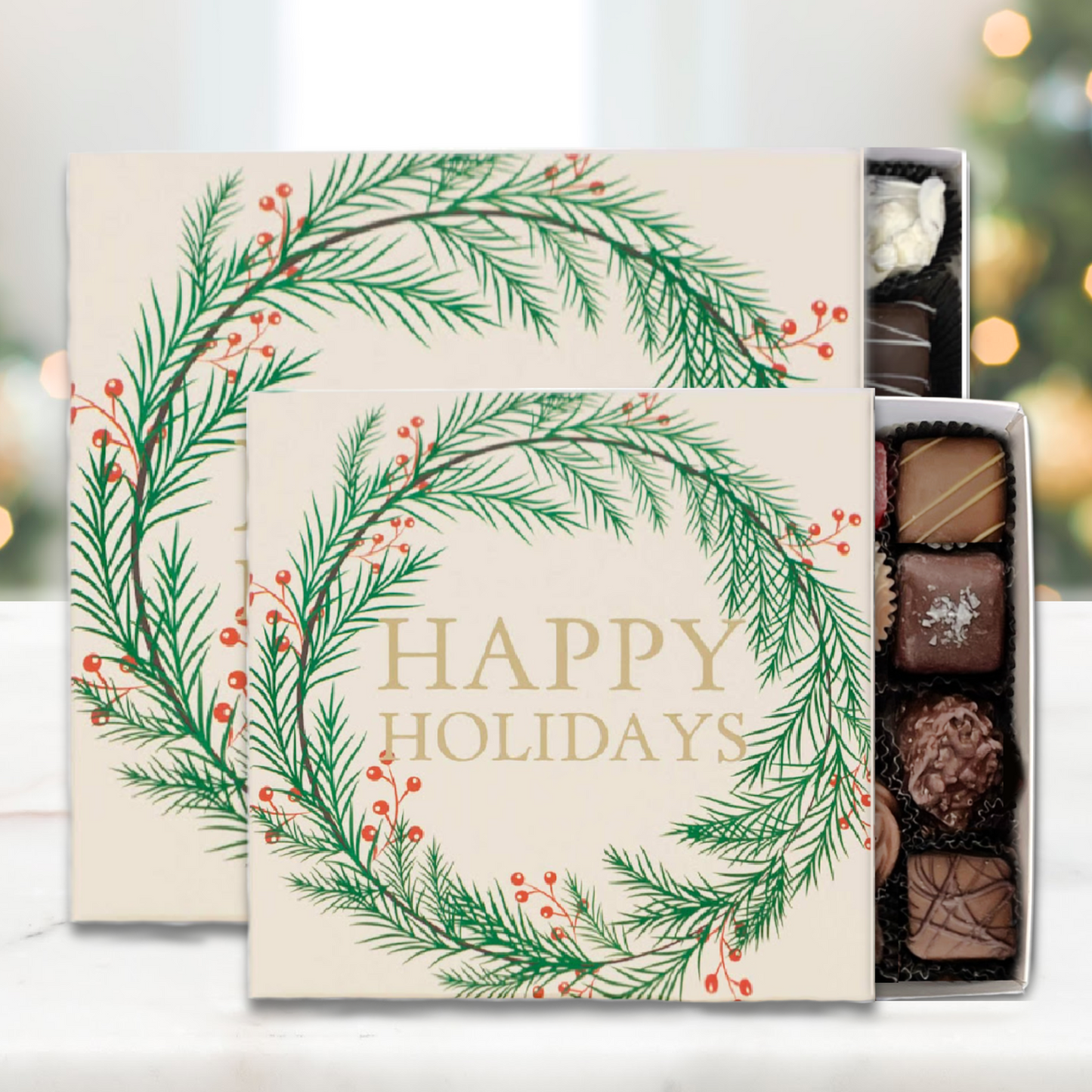 Holiday Wreath Chocolate Box