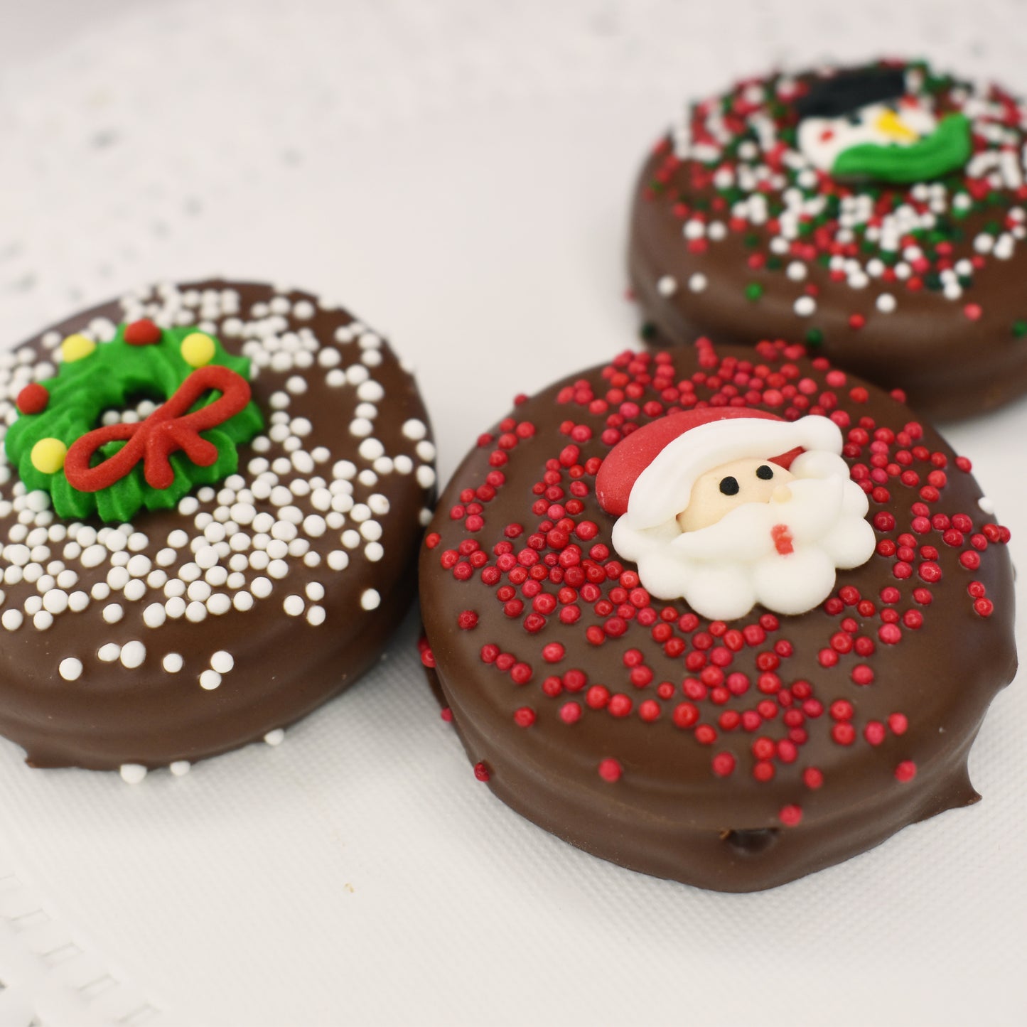 Christmas Chocolate Dipped Cookies