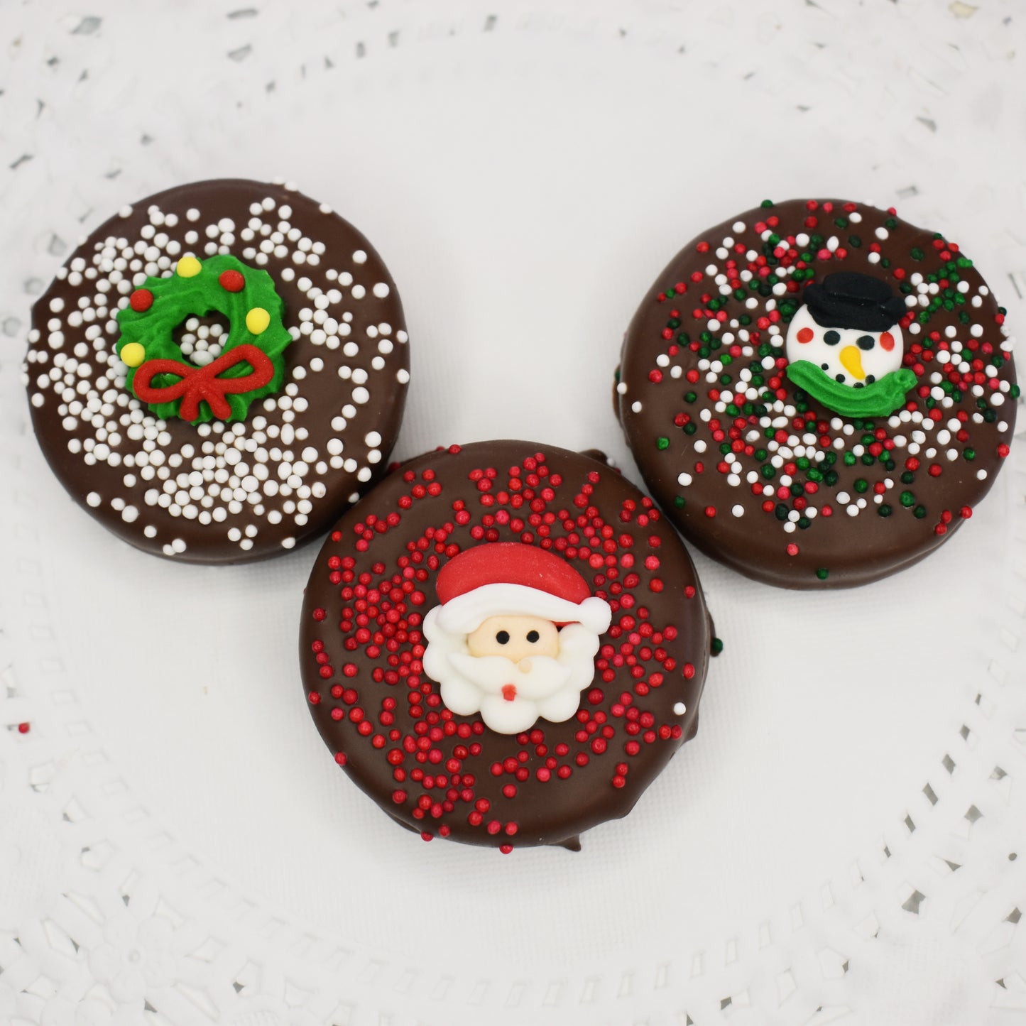 Christmas Chocolate Dipped Cookies