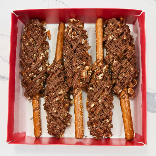 Pecan Caramel Pretzel Rod