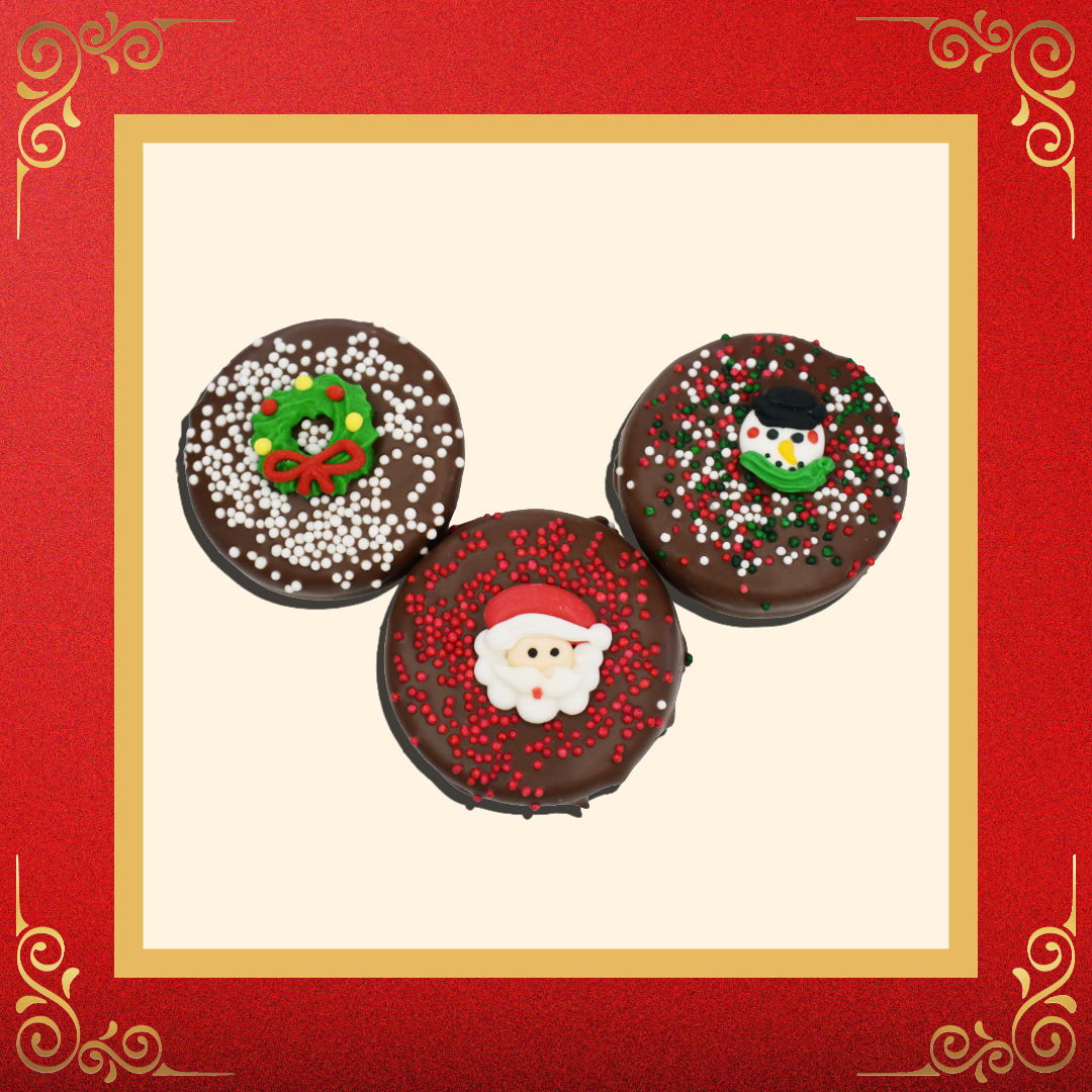 Christmas Chocolate Dipped Cookies