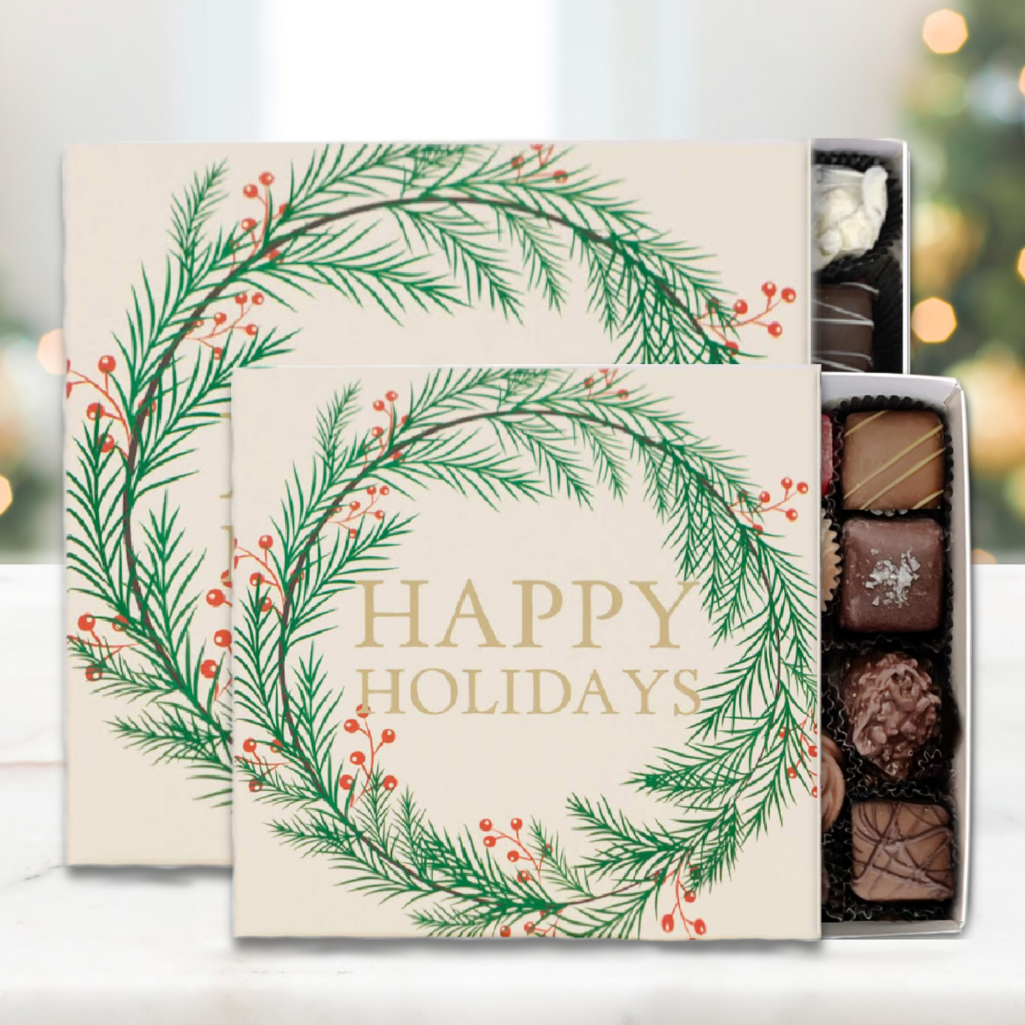 Holiday Wreath Chocolate Boxes