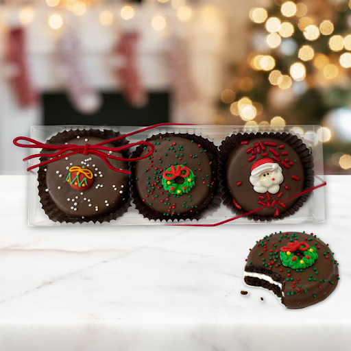 Christmas Chocolate Dipped Cookies