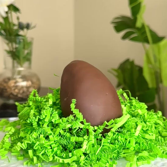 1/2 lb dipped chocolate easter egg showcase